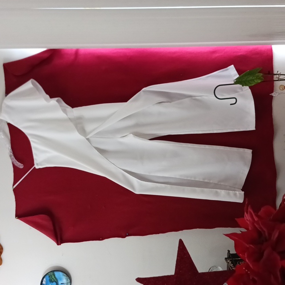 VENUS WHITE JUMPSUIT ONE SHOULDER FORMAL OR CASUAL SIDE SMALL.